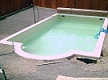 piscine avec rideau de protection